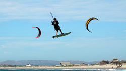 Lots of room for kite tricks right off of mancora point